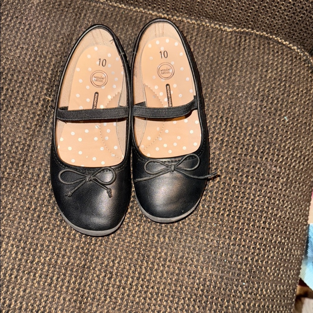 Wonder Nation Black Dress Shoes Mary Jane Style